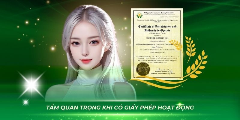 Giấy phép hoạt động hợp phát từ cơ quan quốc tế